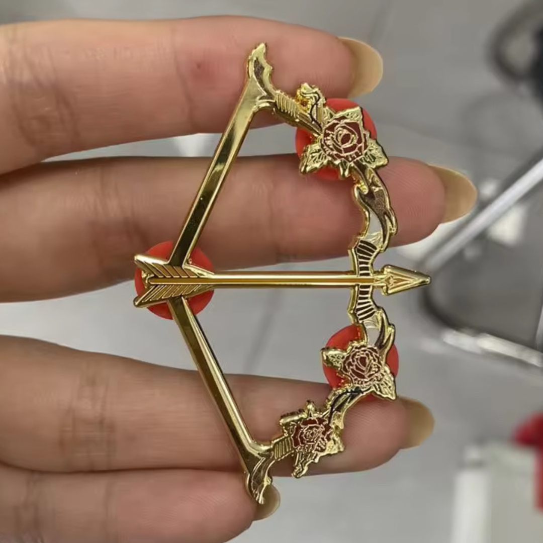 (Coming Soon) Rose Bow and Arrow Hard Enamel Pin
