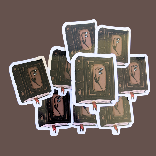 Petals & Paper Book Vinyl Sticker