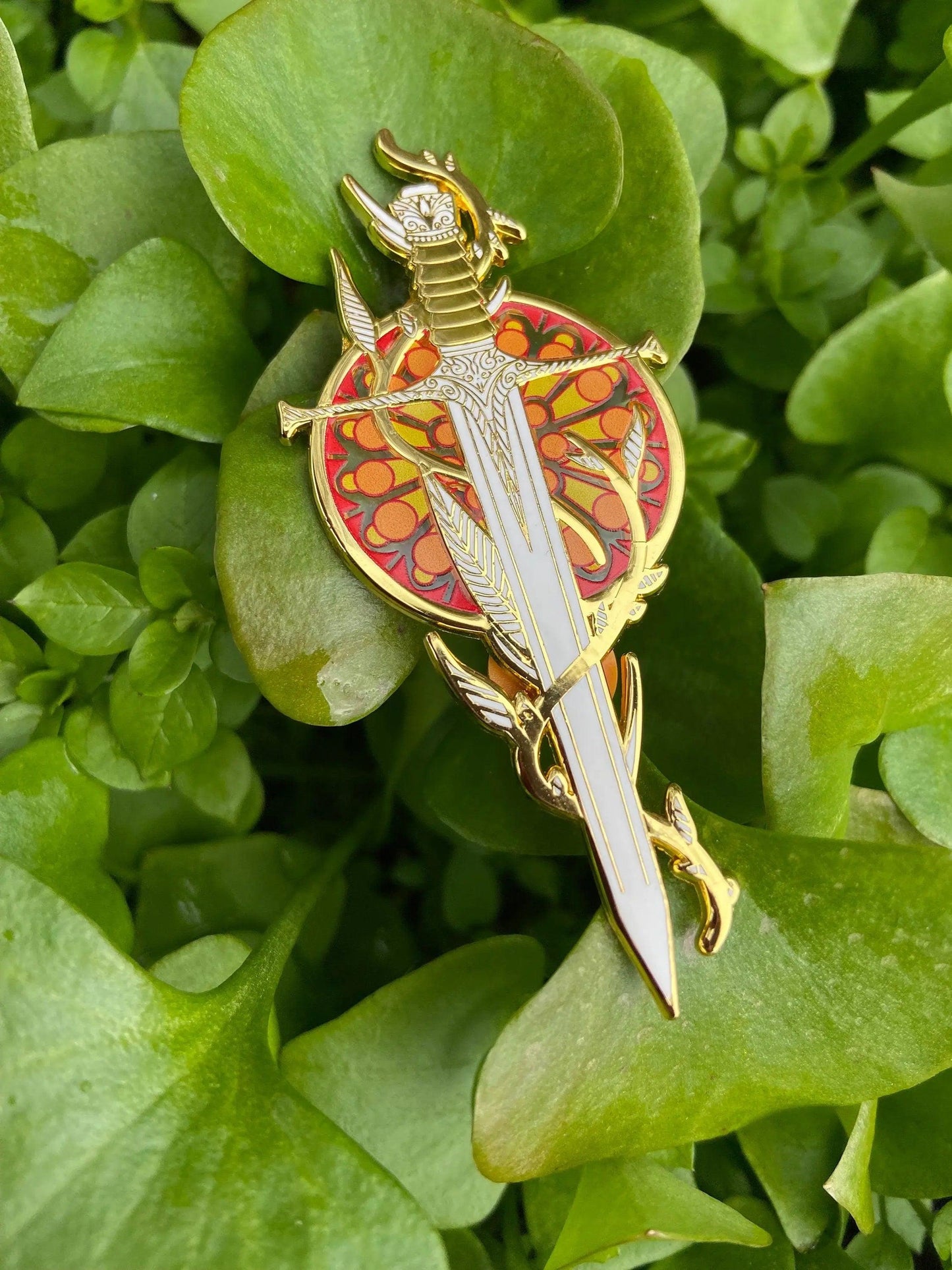Stained Glass Dagger Enamel Pin | Hard Enamel Pin - Nymeris Art