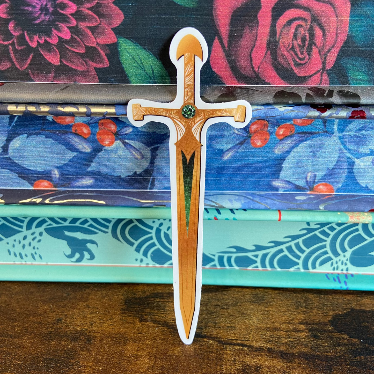 Sliver & Gold Sword | Clear Bookish Vinyl Sticker