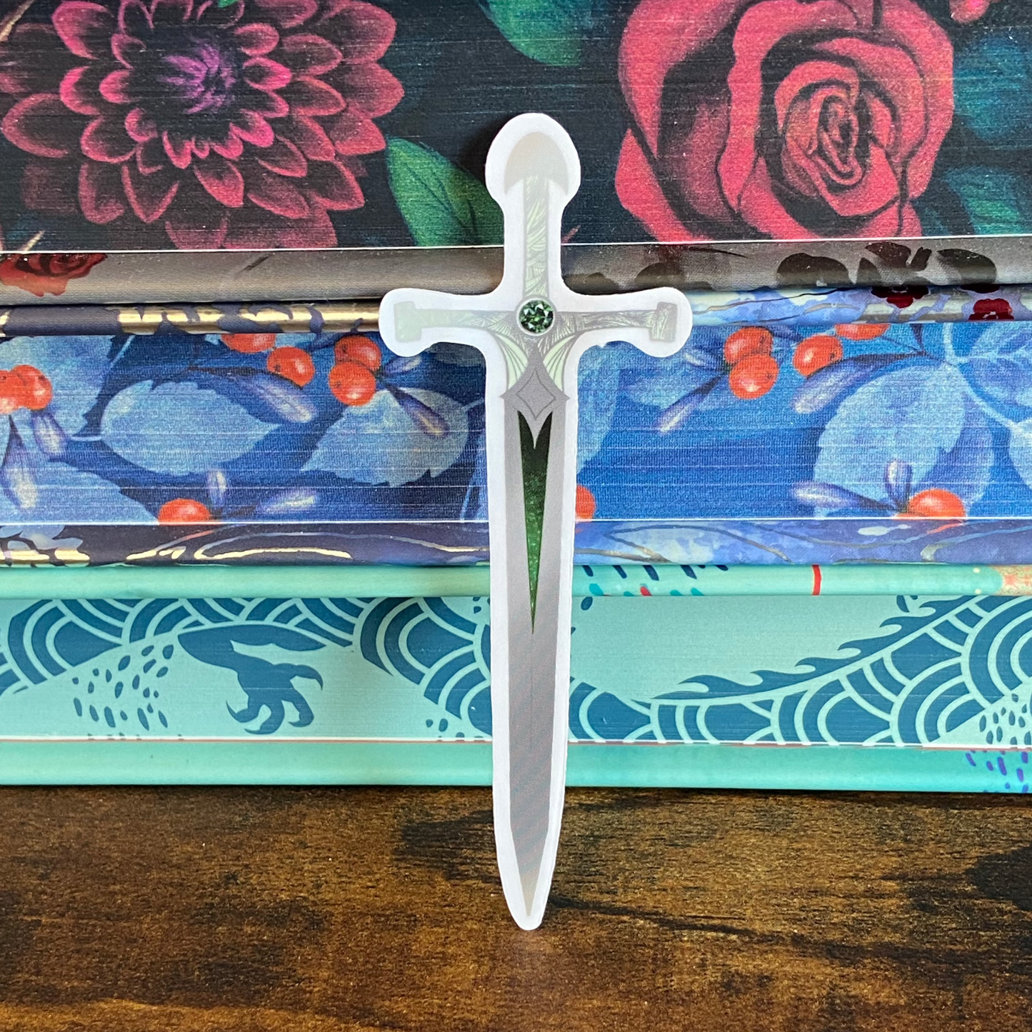 Sliver & Gold Sword | Clear Bookish Vinyl Sticker