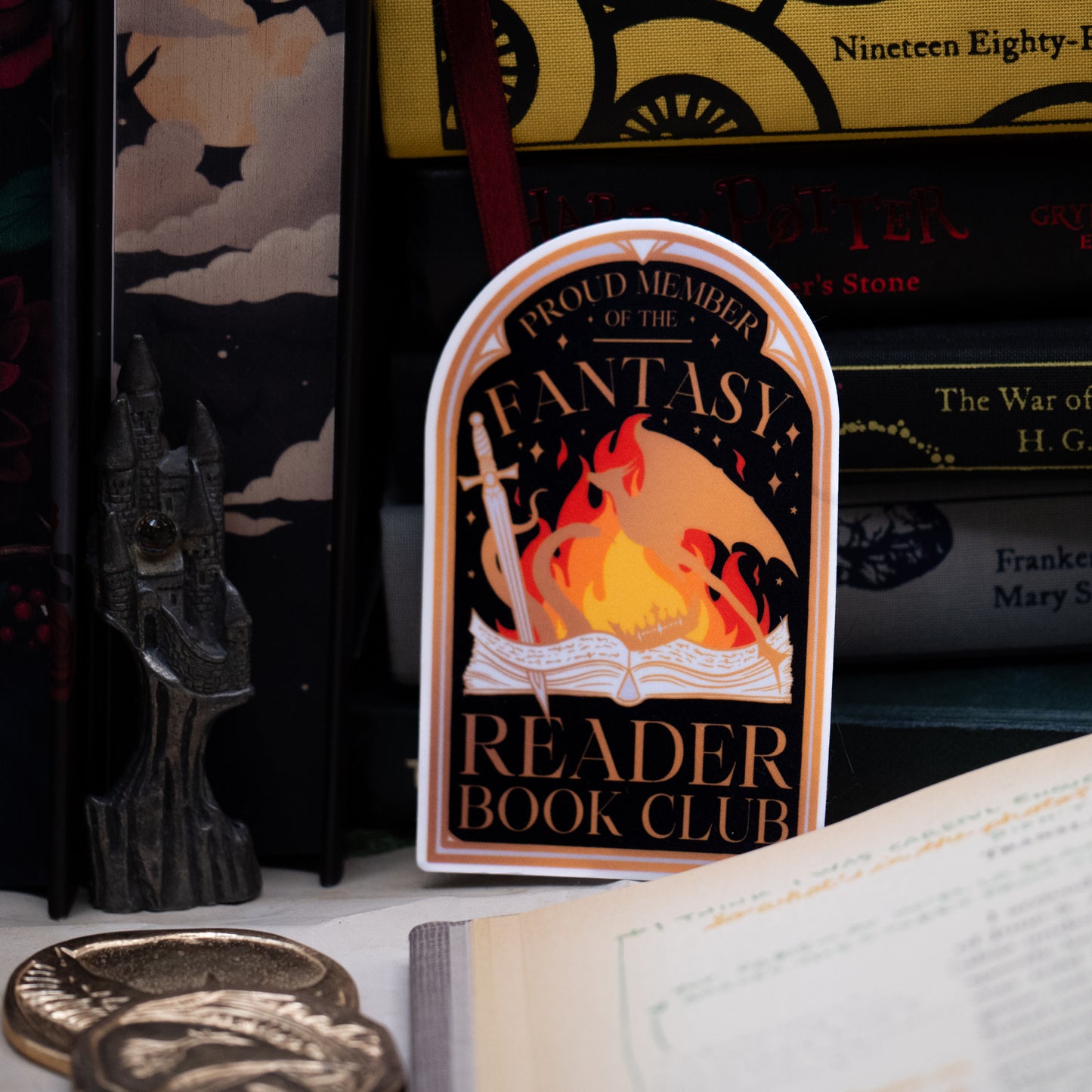 Proud Member of the Fantasy Readers Book Club Vinyl Sticker