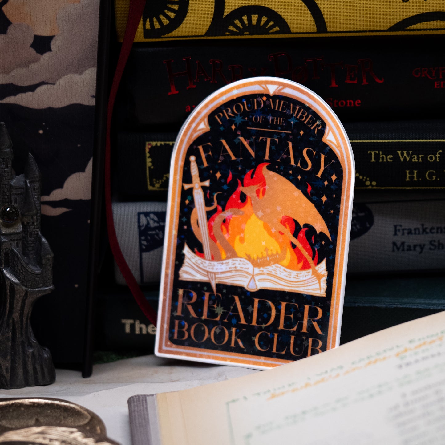Proud Member of the Fantasy Readers Book Club Vinyl Sticker
