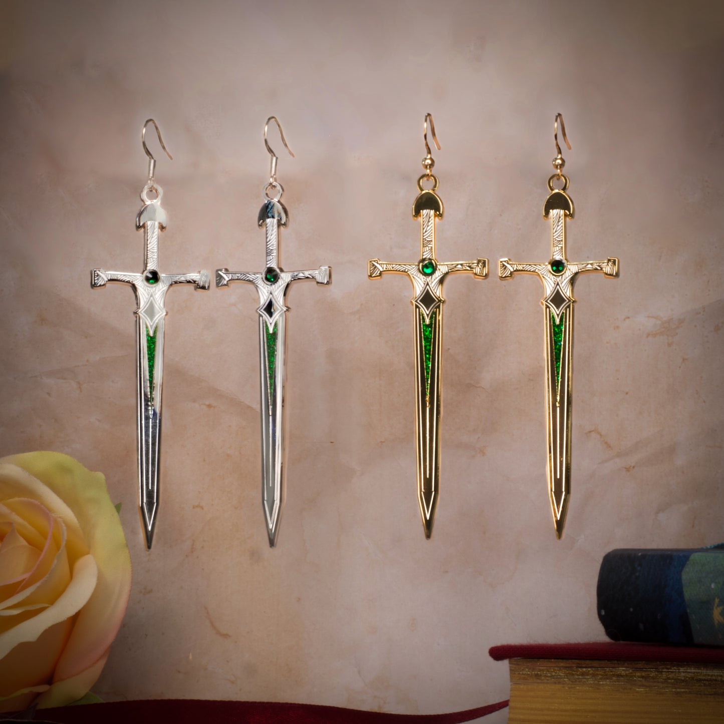 Enchanted Emerald Earrings | Enamel Earrings