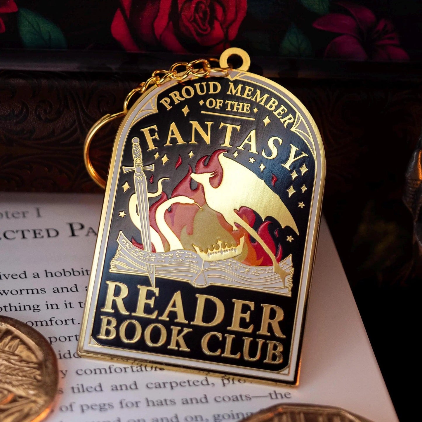 Proud Member of the Fantasy Reader Book Club | Hard Enamel Keychain - Nymeris Art