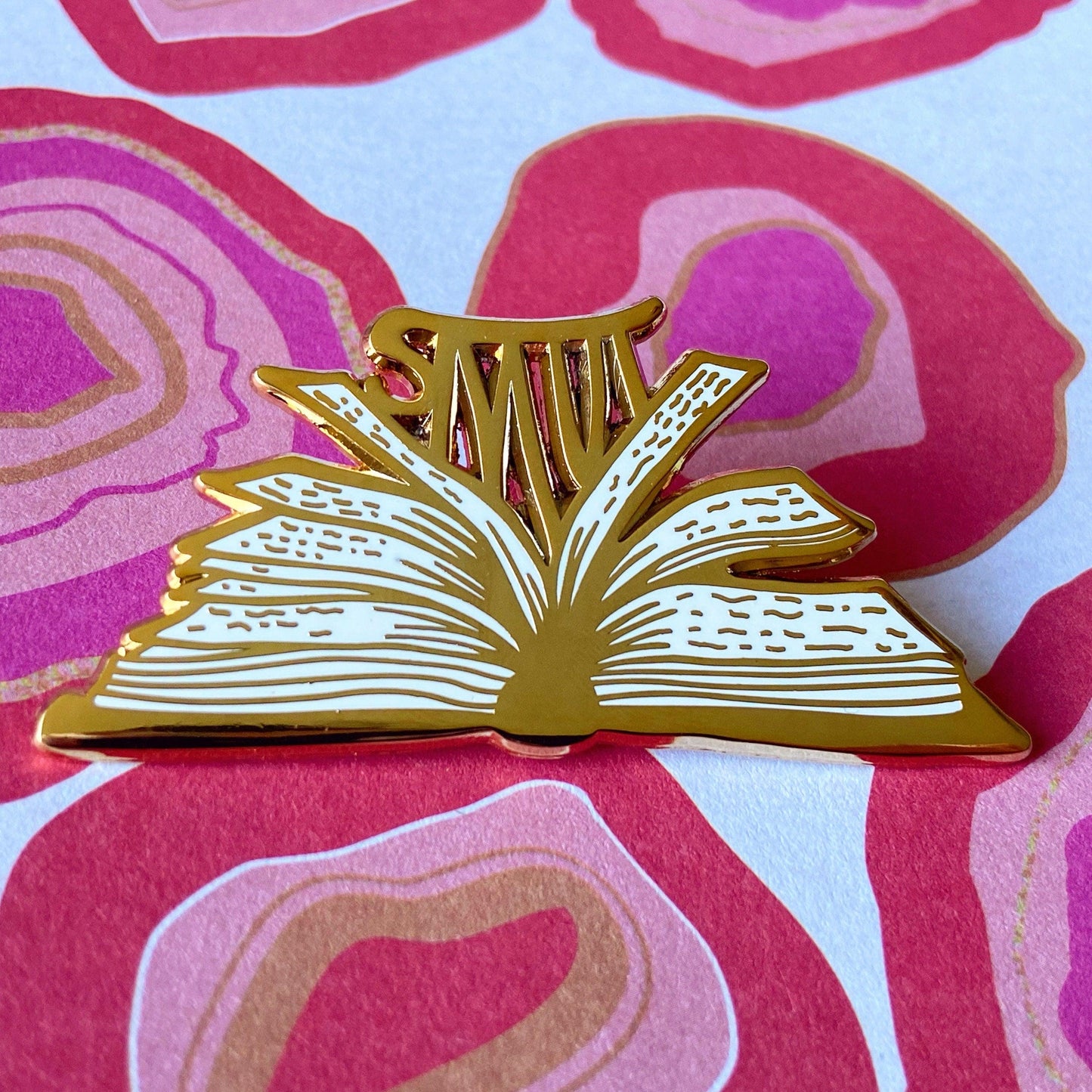 SMUT Book Enamel Pin | Hard Enamel Pin - Nymeris Art