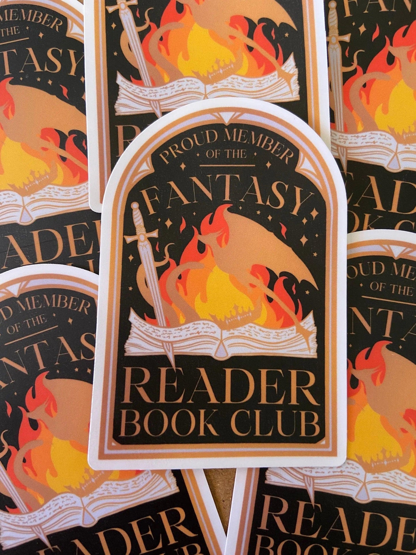 Proud Member of the Fantasy Readers Book Club Vinyl Sticker - Nymeris Art