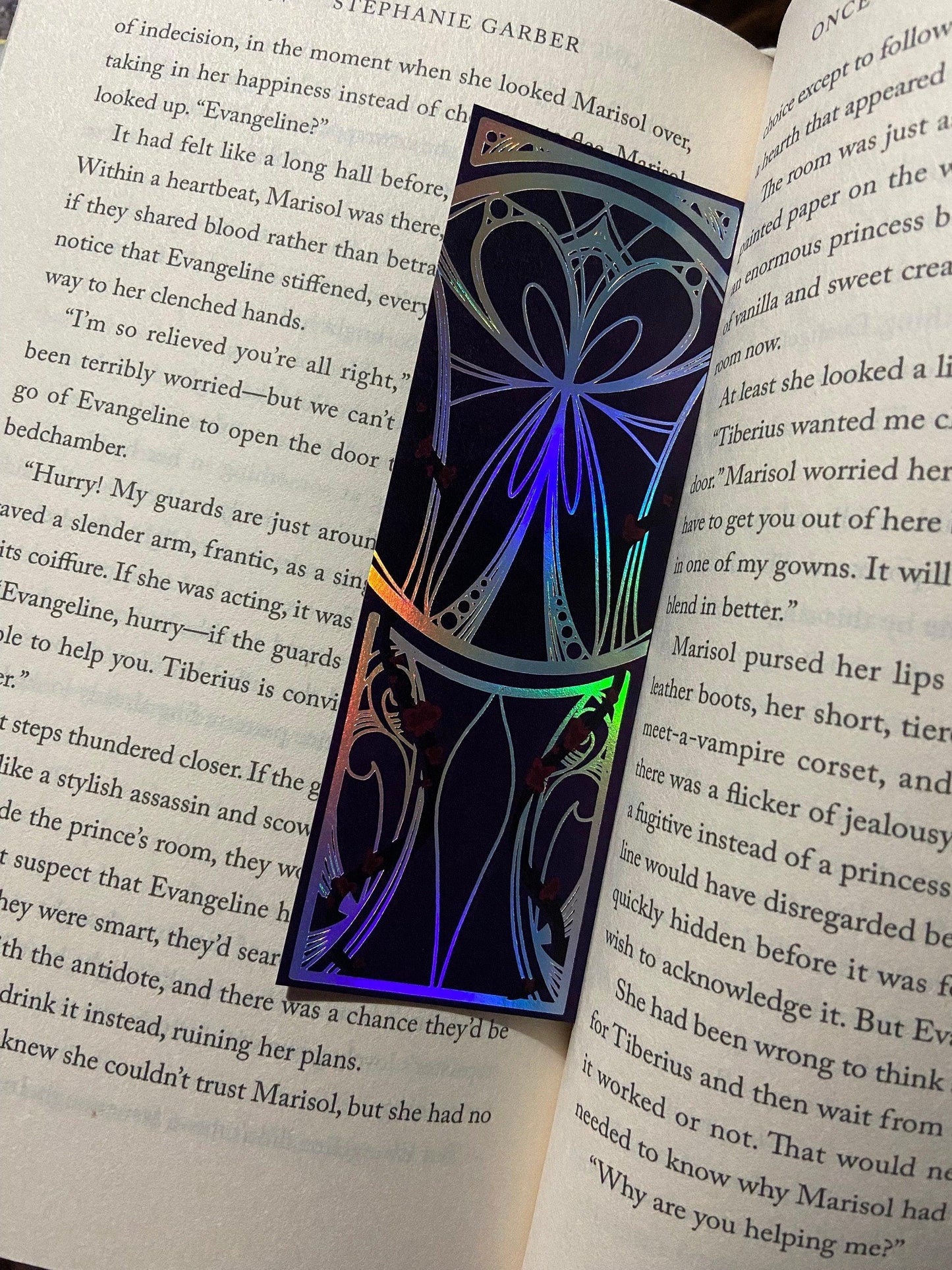 Iridescent Elegance Foil Bookmark - Nymeris Art