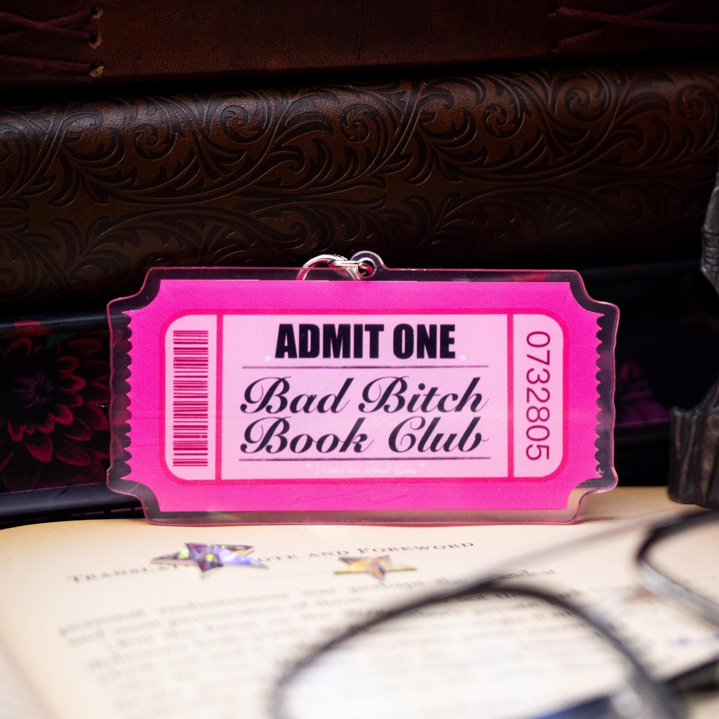Bad Bitch Book Club Keychain - Nymeris Art
