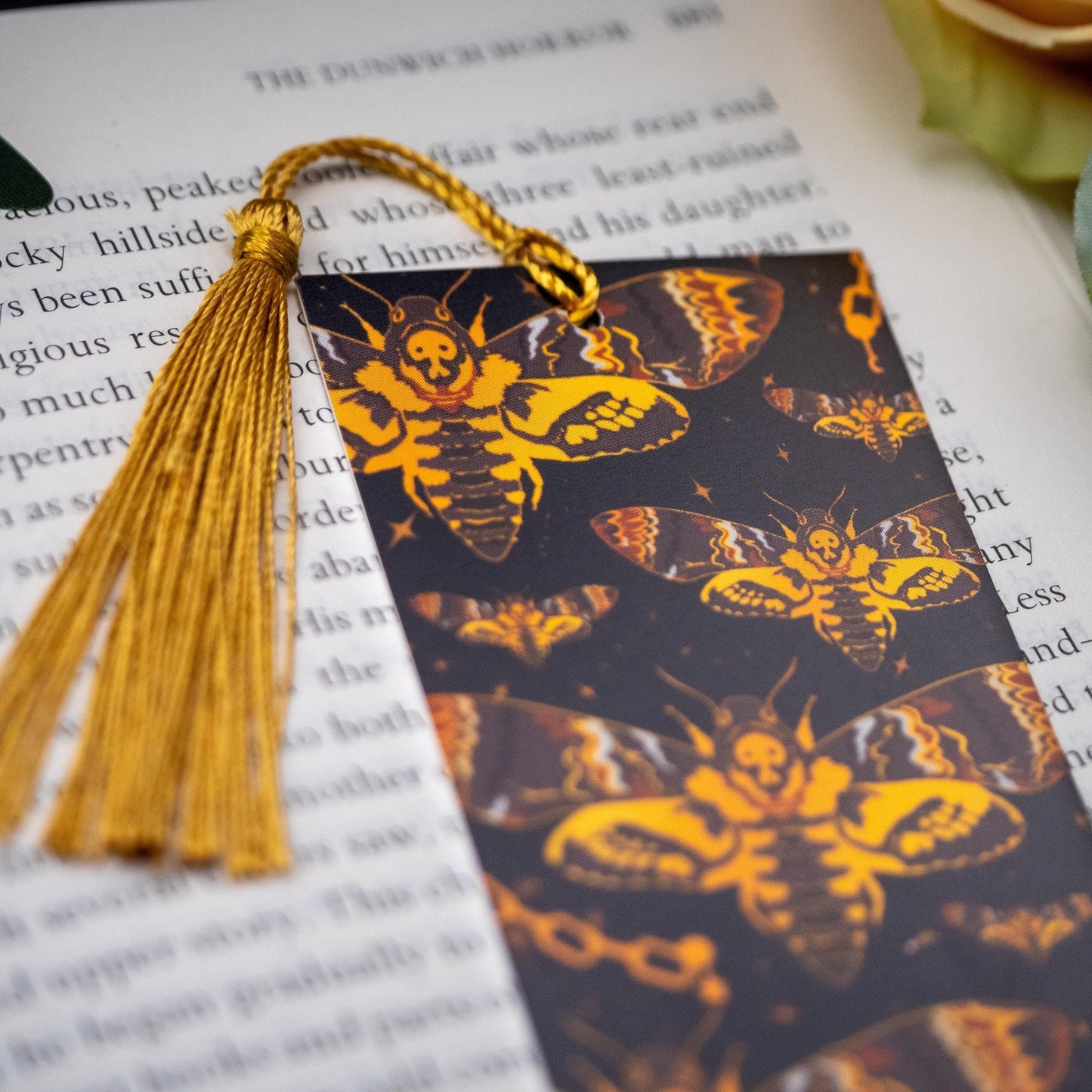 Dead Head Moth Bookmark | Double Sided - Nymeris Art