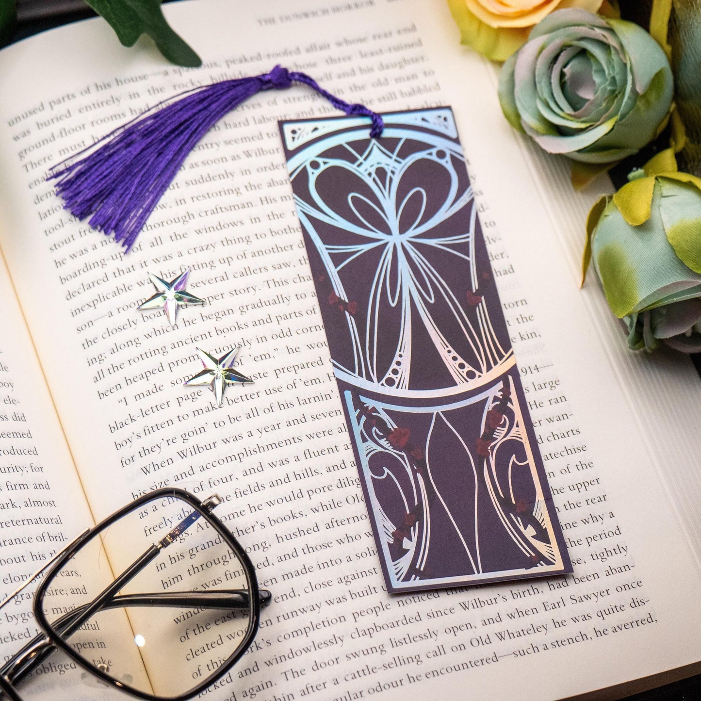 Iridescent Elegance Foil Bookmark - Nymeris Art