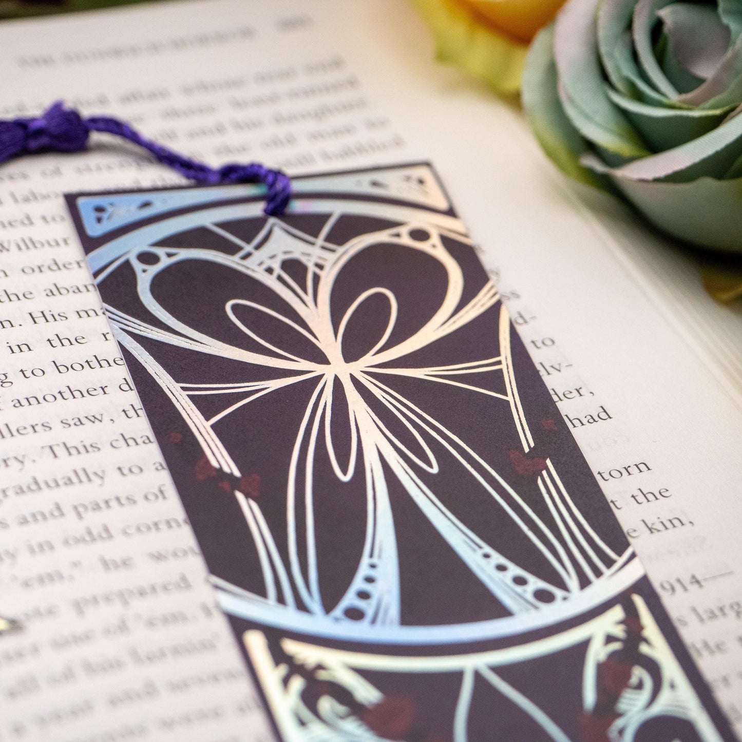 Iridescent Elegance Foil Bookmark - Nymeris Art