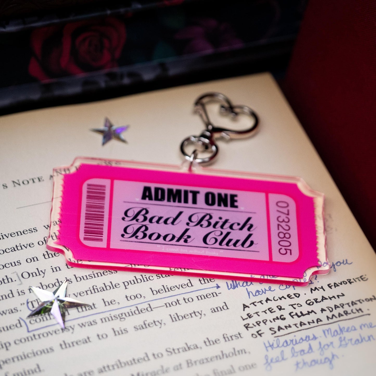 Bad Bitch Book Club Keychain - Nymeris Art