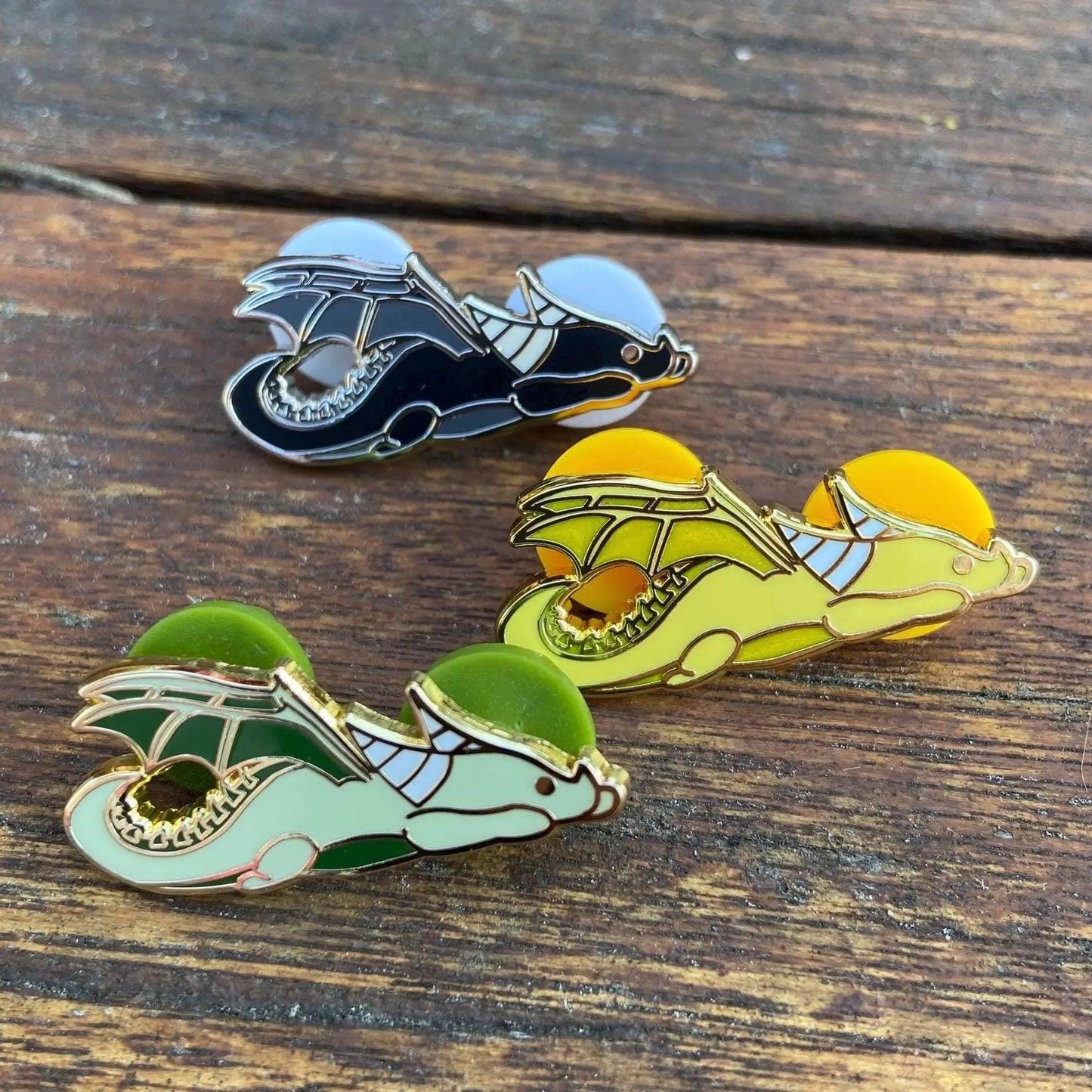 Yellow Dragon Enamel Pin | Hard Enamel Pin - Nymeris Art
