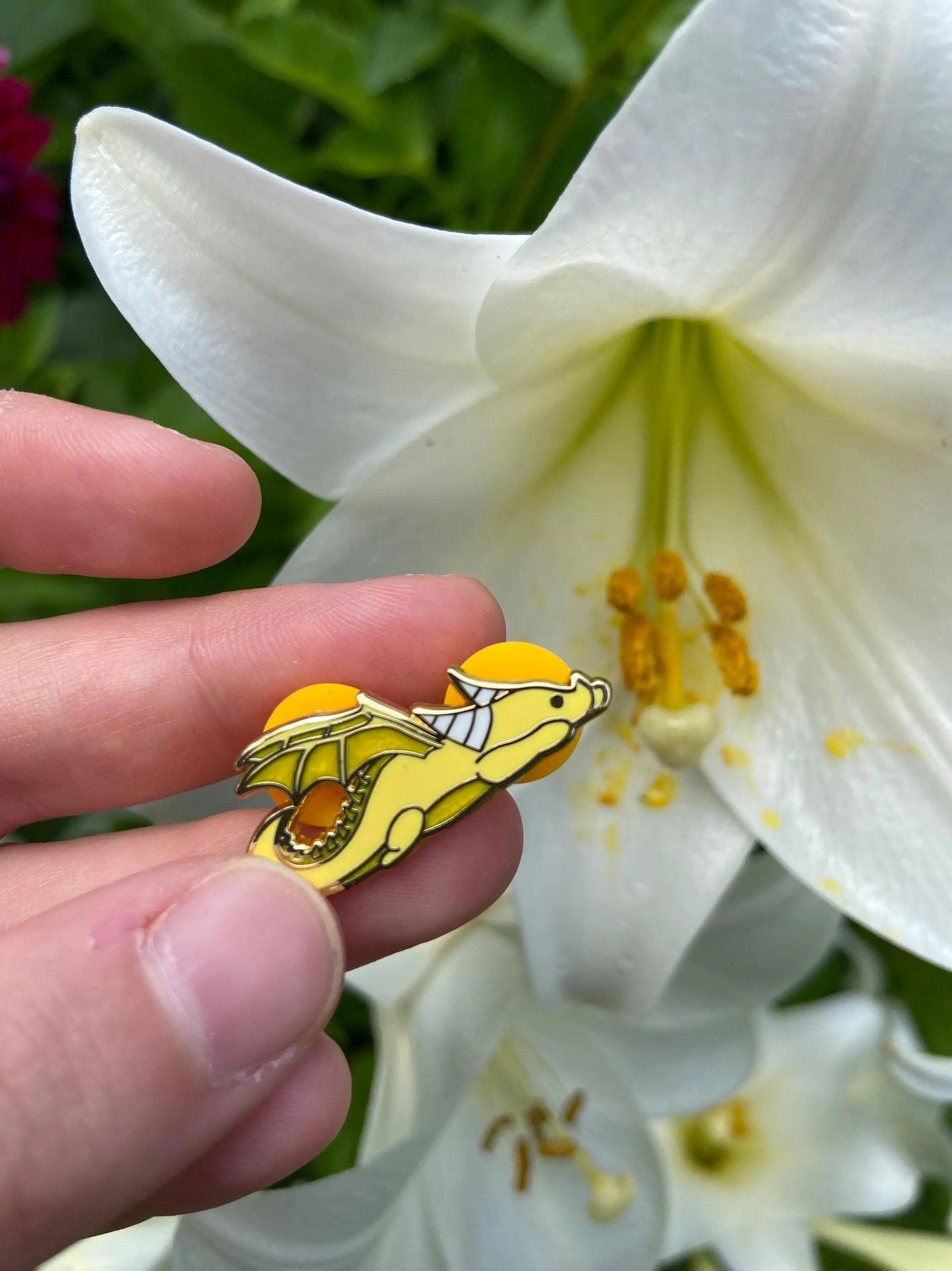 Yellow Dragon Enamel Pin | Hard Enamel Pin - Nymeris Art
