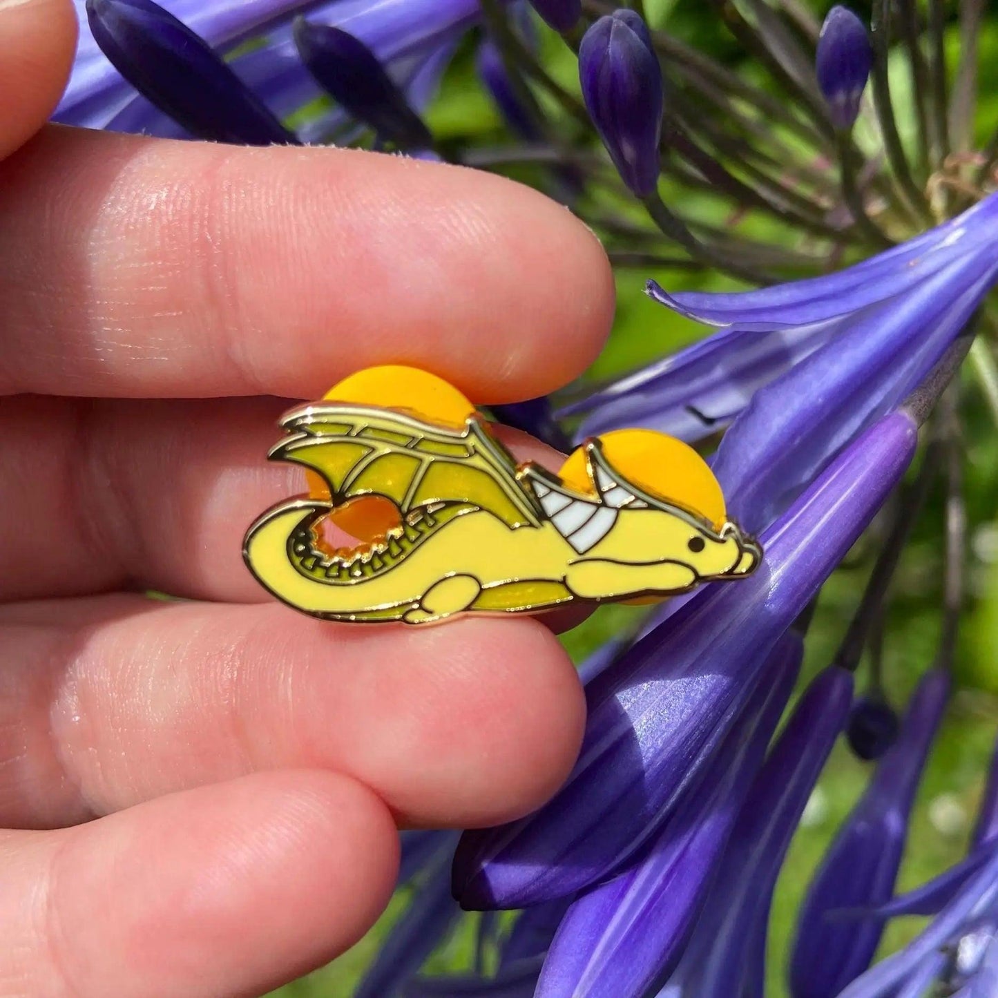Yellow Dragon Enamel Pin | Hard Enamel Pin - Nymeris Art