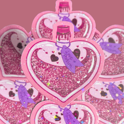 Love Potion Bottle Vinyl Sticker