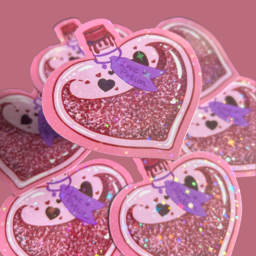 Love Potion Bottle Vinyl Sticker