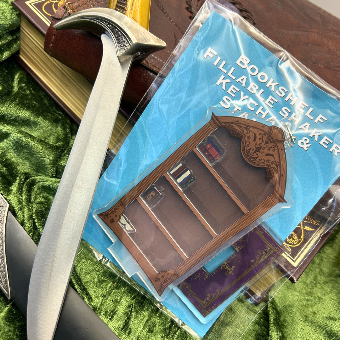 Bookshelf Shaker Keychain & Standee