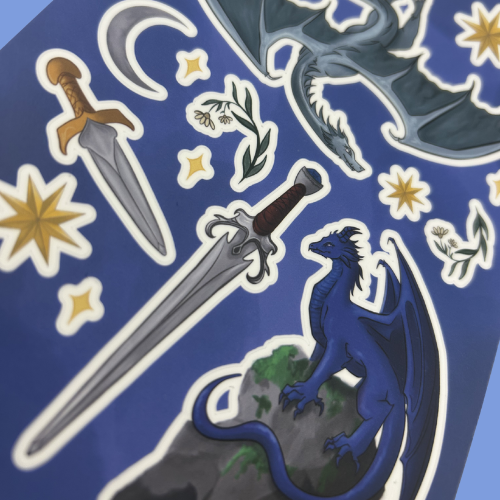 Steel & Dragons Sticker Sheet