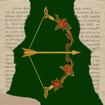 (Coming Soon) Rose Bow and Arrow Hard Enamel Pin