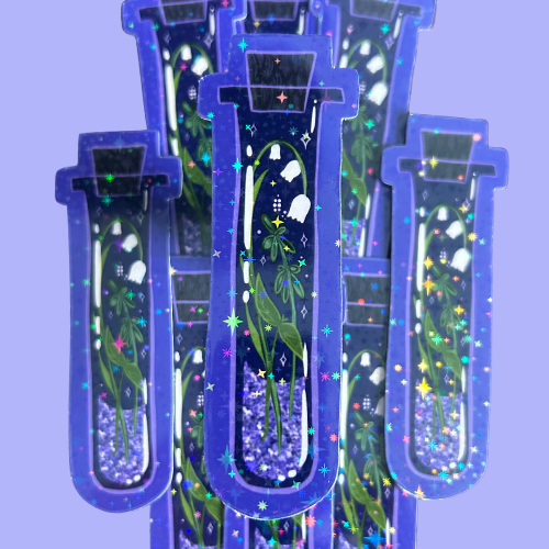Lily Glitter Potion Bottle Vinyl Sticker