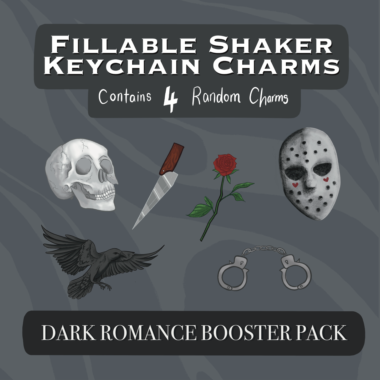 Bookshelf Shaker Keychain & Standee