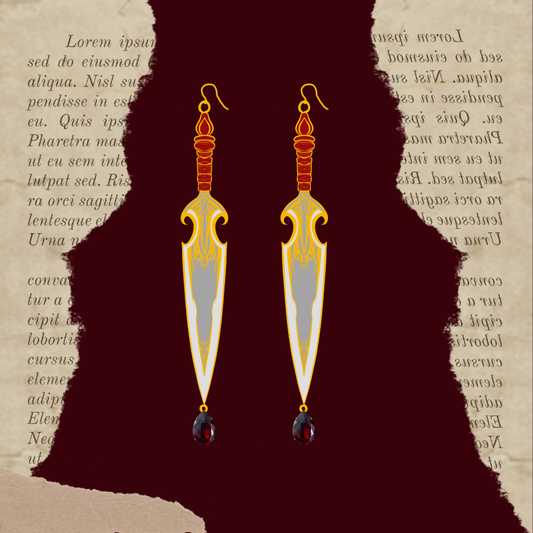 (Coming Soon) Red Hard Enamel Earrings