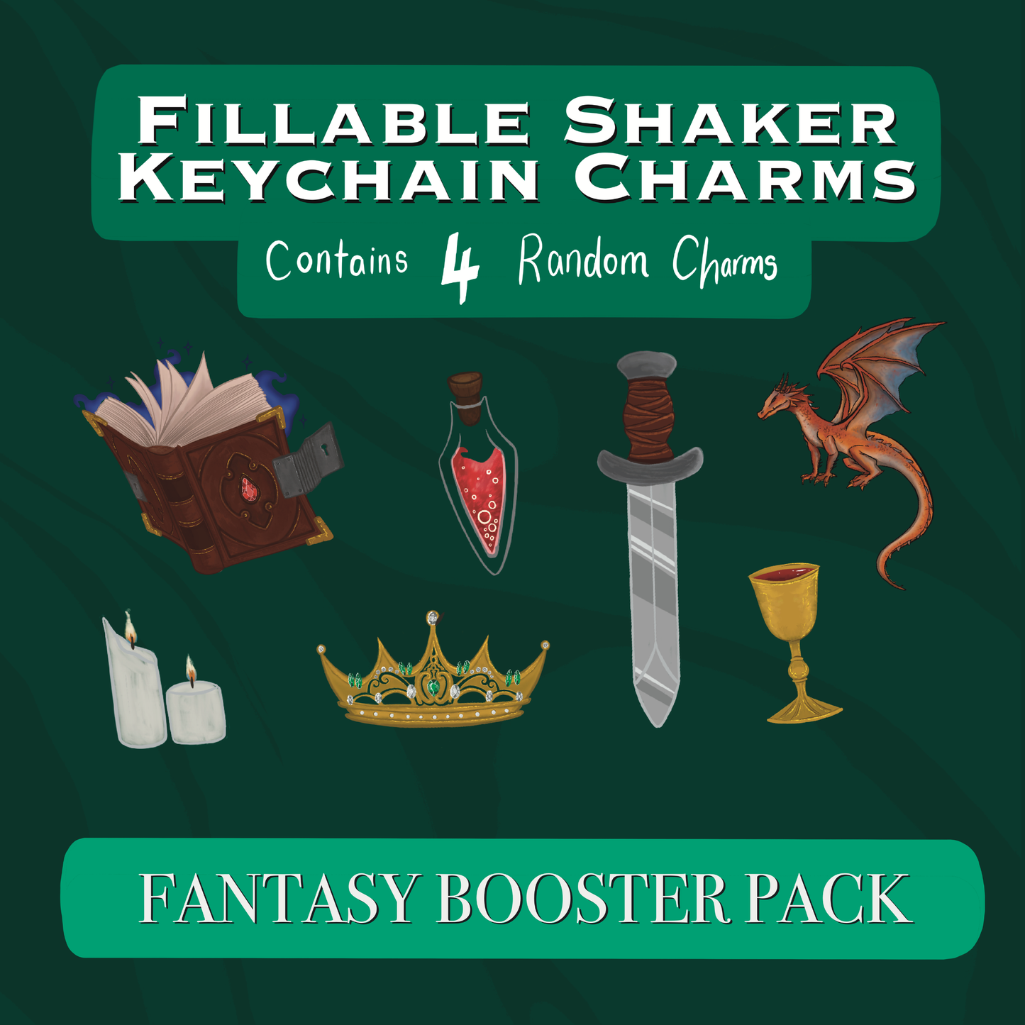 Bookshelf Shaker Keychain & Standee