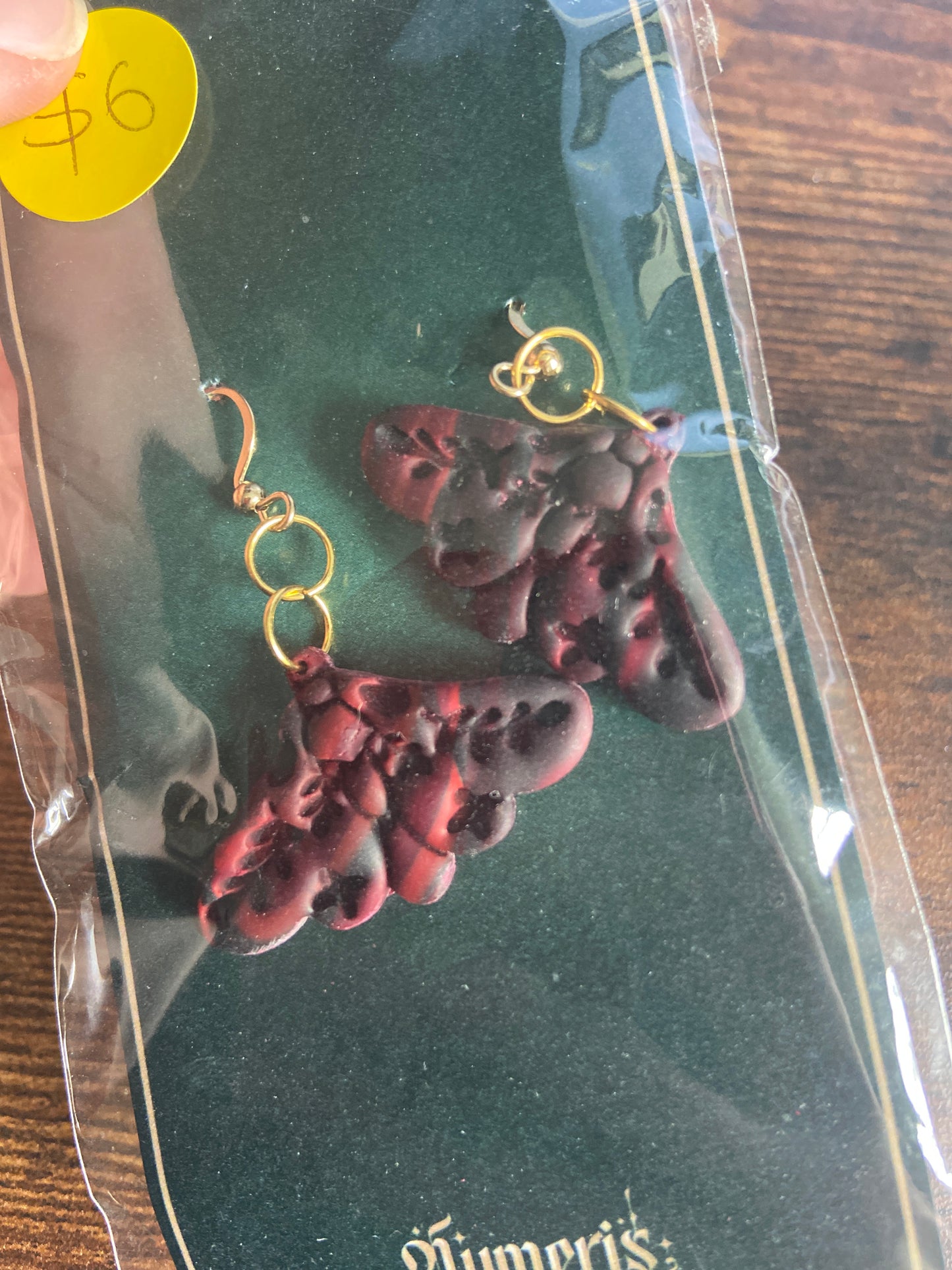 Moth Polymer Clay Earring