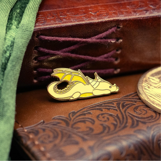 Yellow Dragon Enamel Pin | Hard Enamel Pin