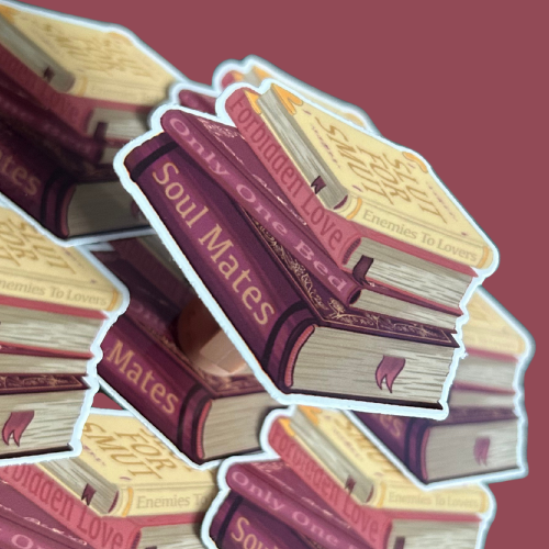 Tropes Book Stack (Slut for Smut) Sticker