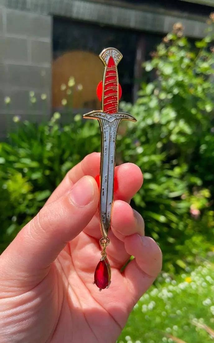 Blood Dagger Enamel Pin | Hard Enamel Pin - Nymeris Art