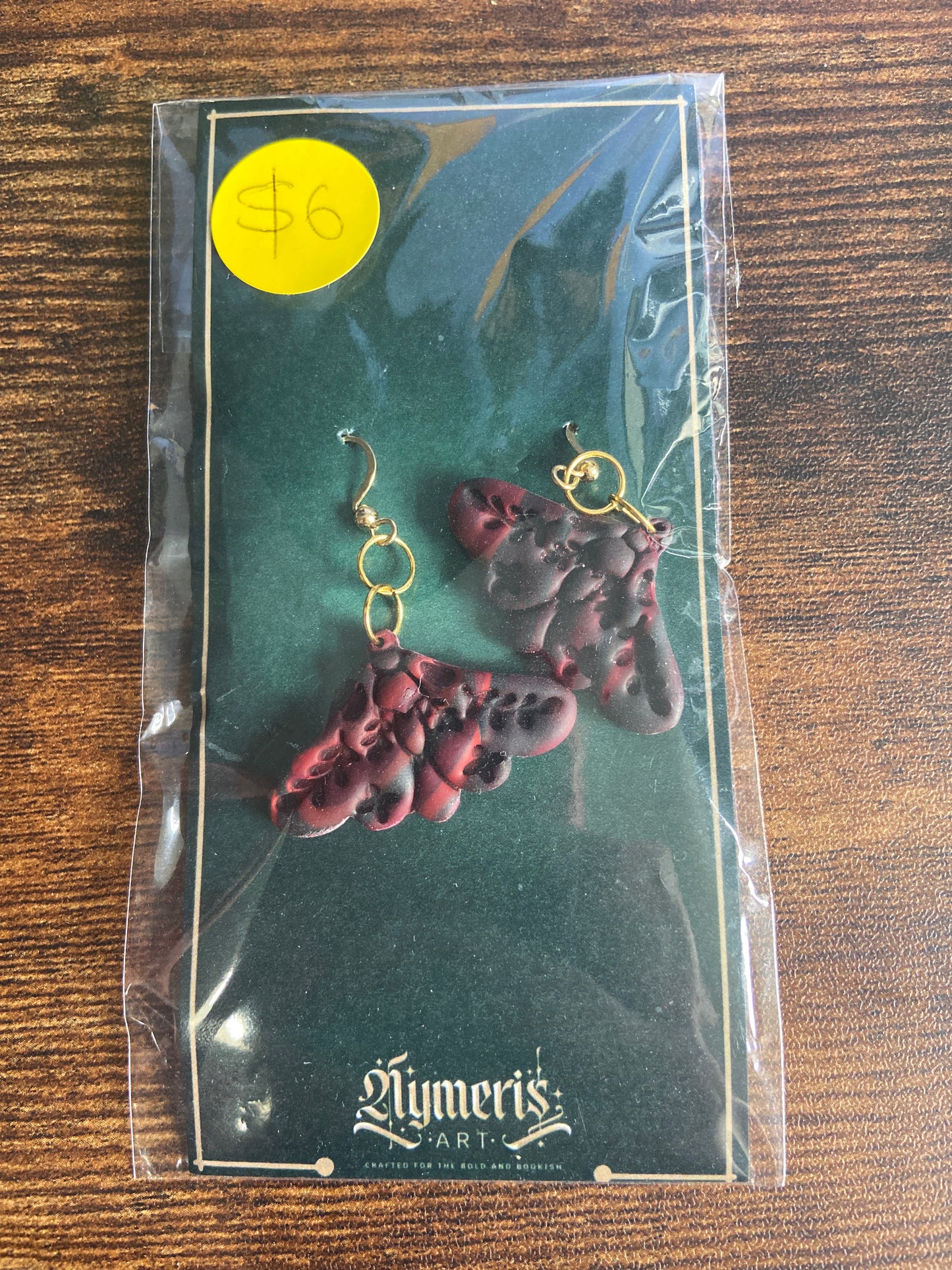 Moth Polymer Clay Earring