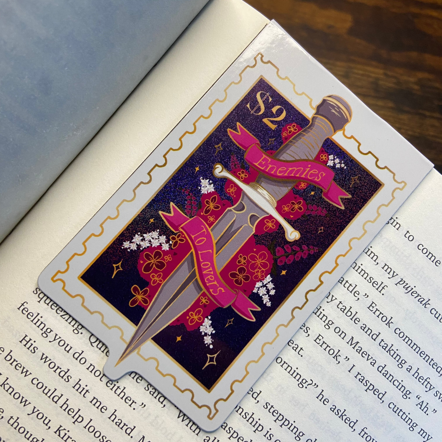 Holographic Enemies To Lovers Magnet Bookmark