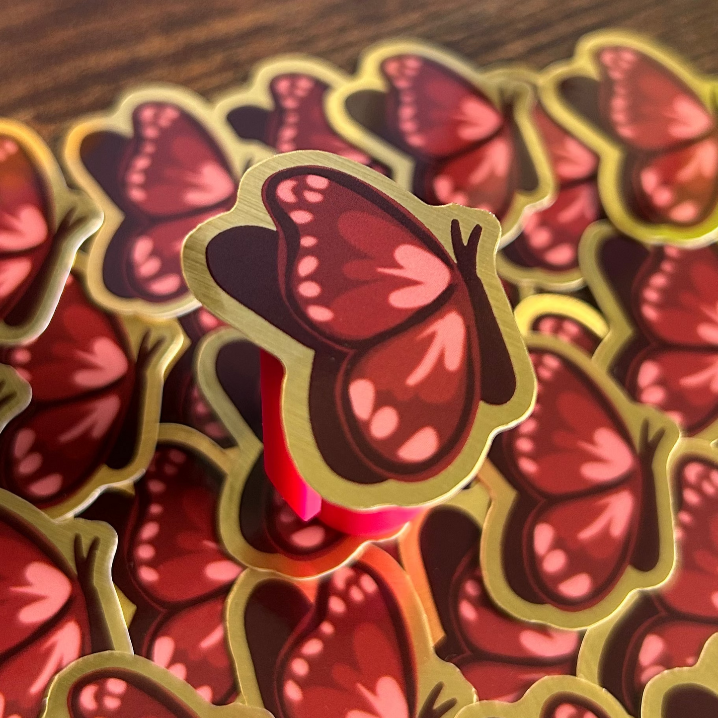 Butterfly Brushed Gold Vinyl Sticker
