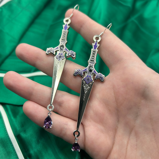 Gargoyle Hard Enamel Earrings