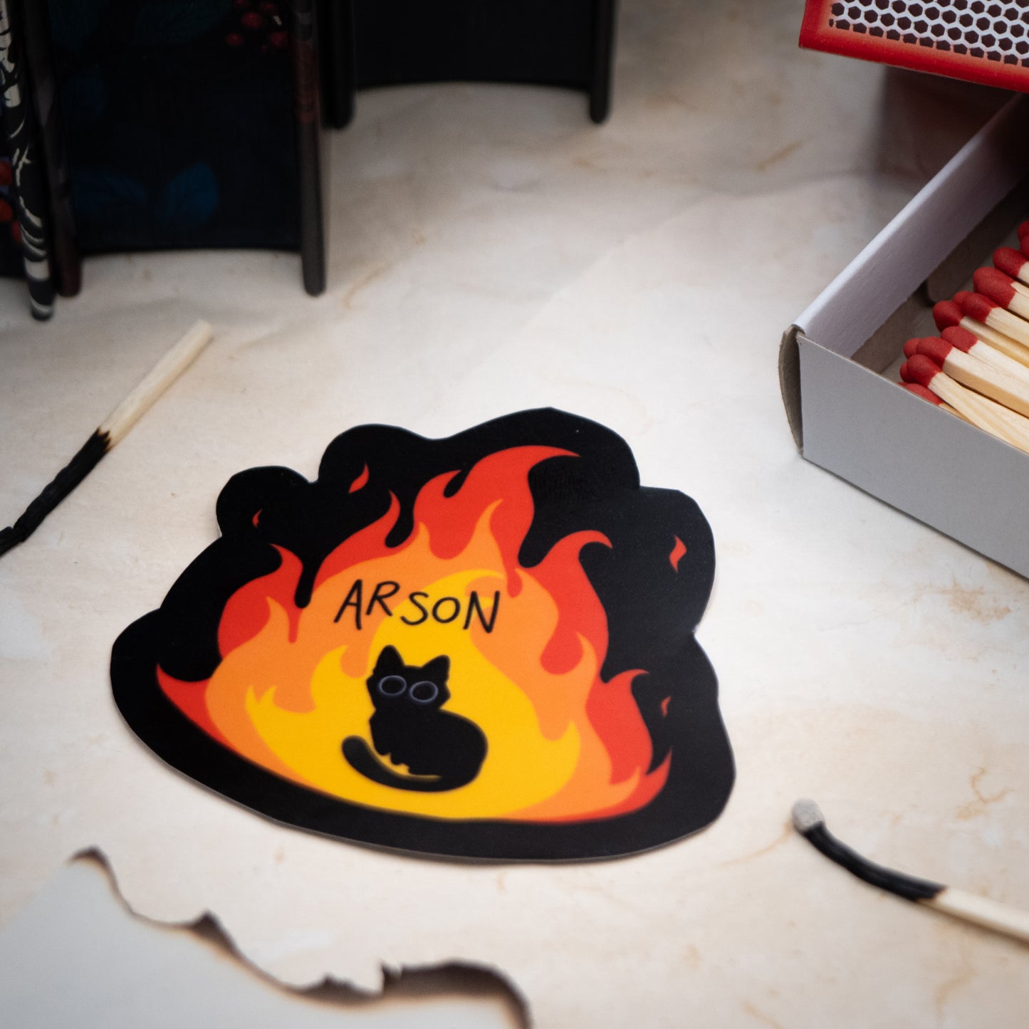 Arson Cat Vinyl Sticker