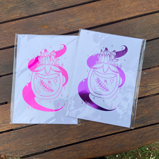 Potion Bottle Foil Print