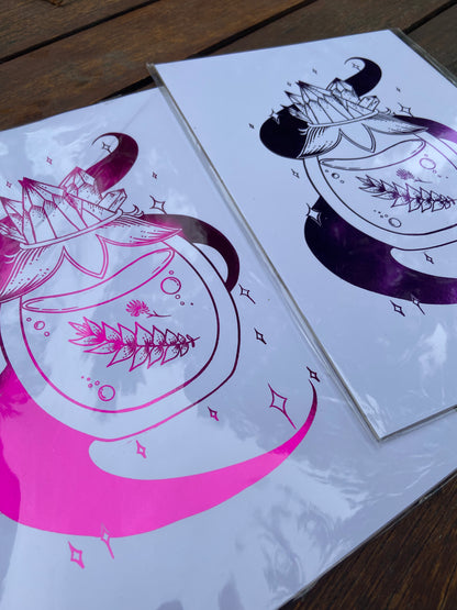 Potion Bottle Foil Print