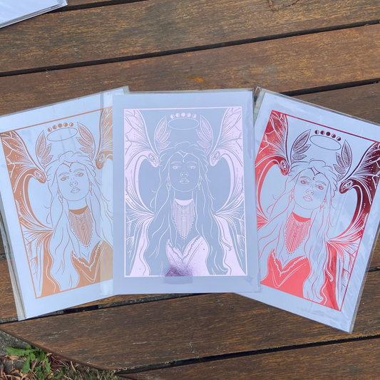 Moth Goddess Foil Print