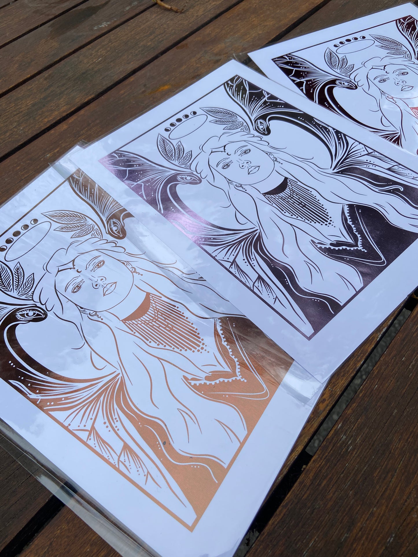 Moth Goddess Foil Print