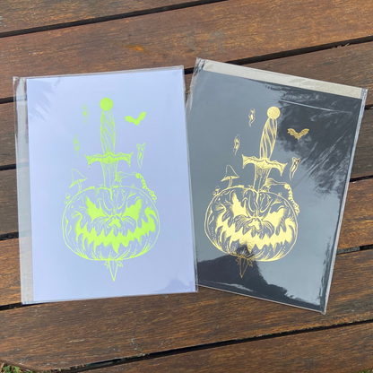 Pumpkin Foil Print
