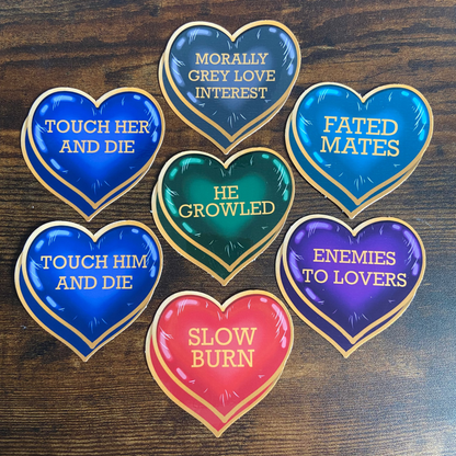 Bookish Heart Vinyl Stickers