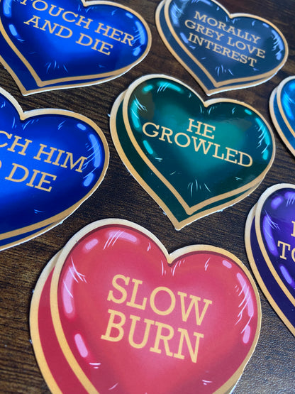 Bookish Heart Vinyl Stickers