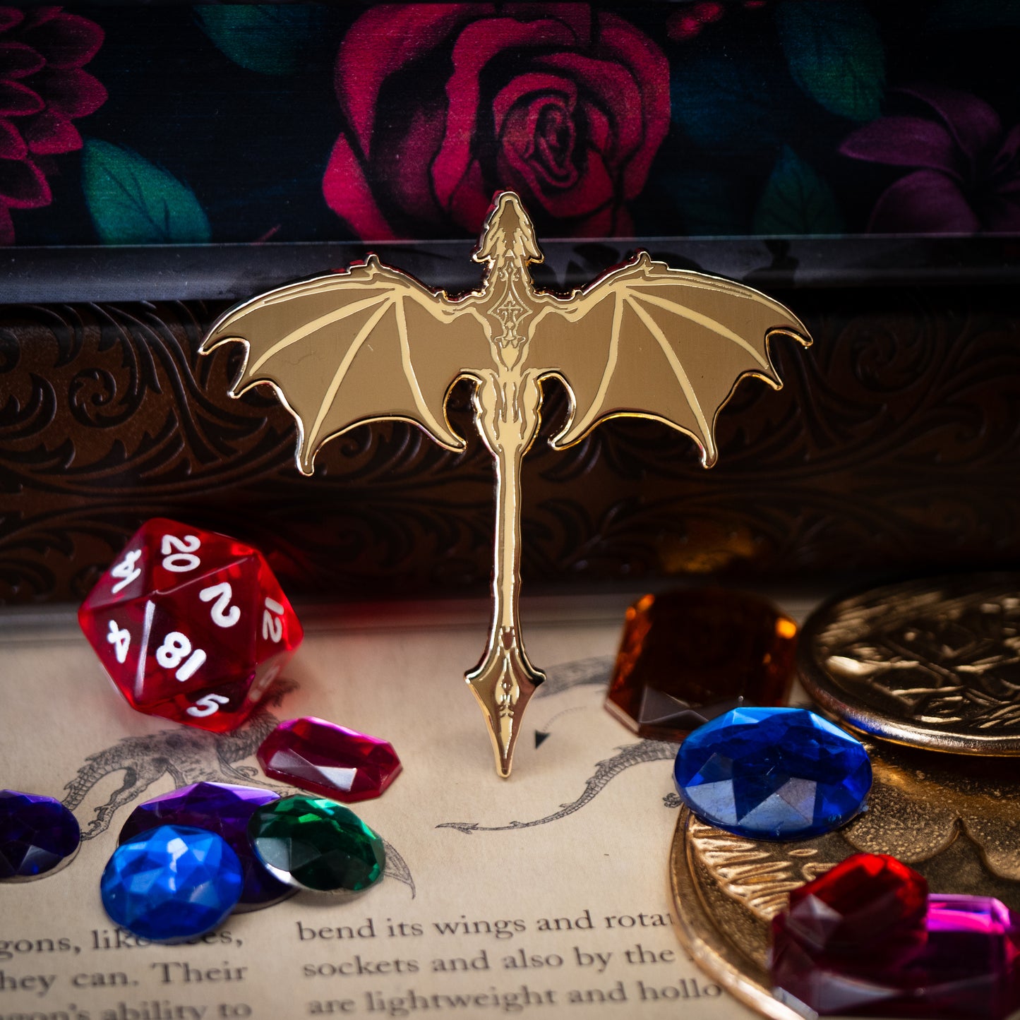 Gilded Golden Dragon - Enamel Pin