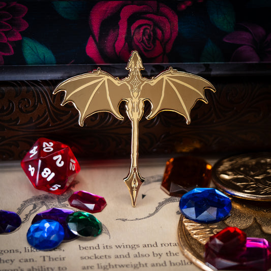 Gilded Golden Dragon - Enamel Pin