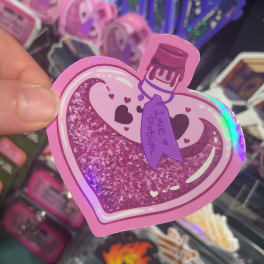 Love Potion Bottle Vinyl Sticker