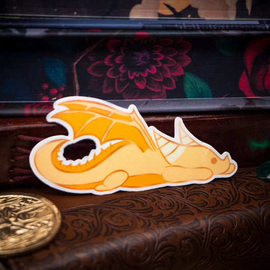 Baby Yellow Dragon Vinyl Sticker