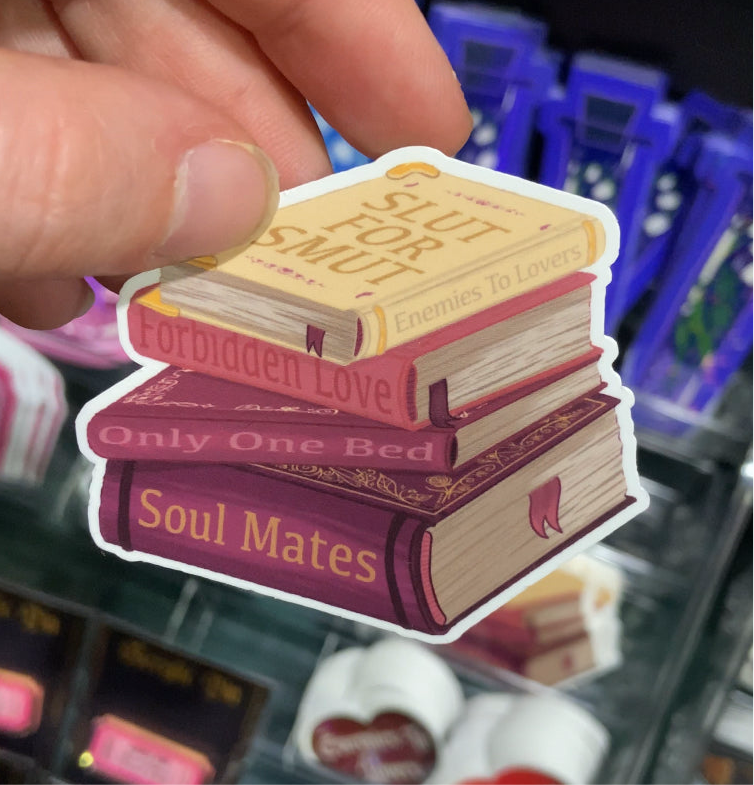 Tropes Book Stack (Slut for Smut) Sticker
